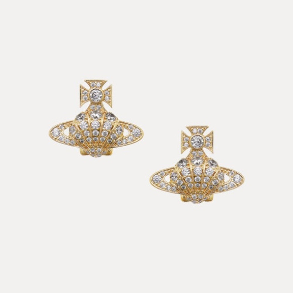 Vivienne Westwood gold seashell earrings